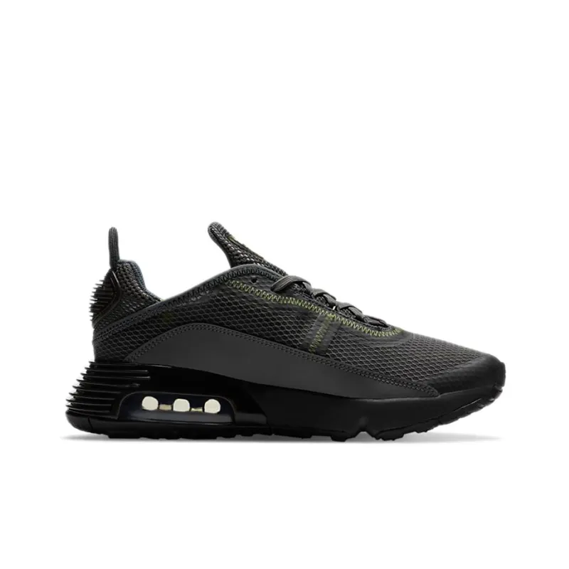 Nike Air Max 2090 Cushioning Slip Resistant Low Top Kids' Running Shoes Black Green Teenagers-1