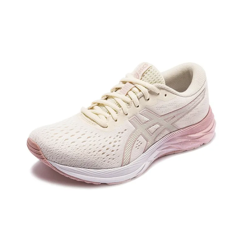 Asics Gel-Excite 7 Anti-Slip And Wear-Resistant Breathable Low-Top Running Shoes Women's White Pink-1