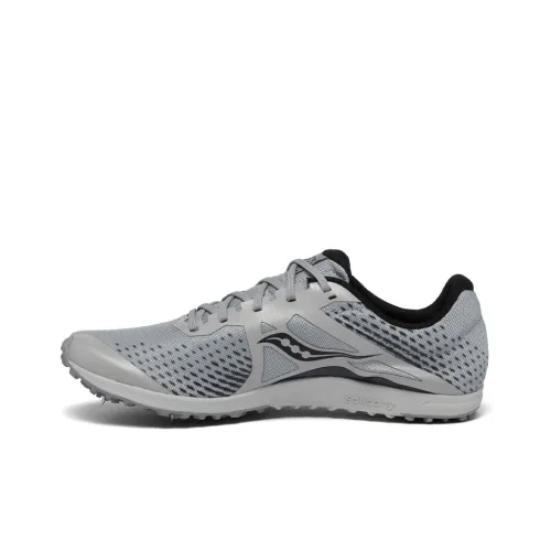 Saucony Kilkenny XC8 Spike Slip-Resistant Cushioning Lightweight Low-Top Running Shoes Men's Gray Black