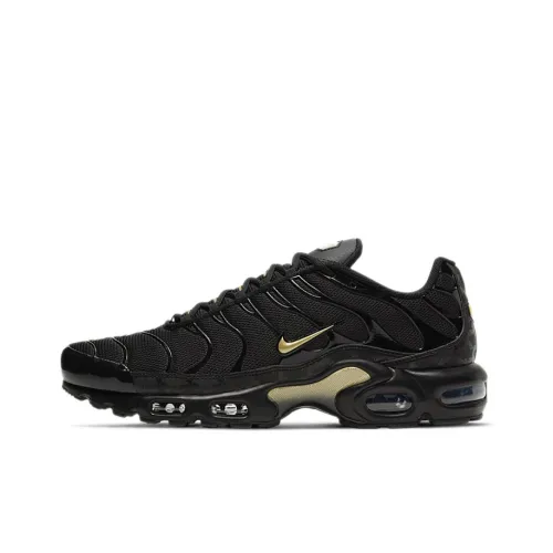 Nike Air Max Plus Running Shoes Men Low-Top Black/Gold