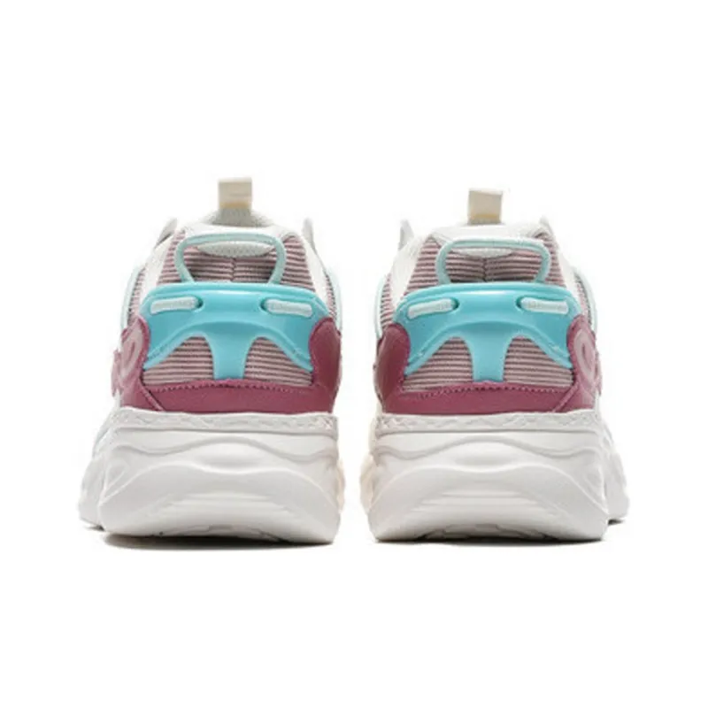 361° Dragon Eyes Dragon Eyes Slip Resistant Low Top Running Shoes Women's White Red-3