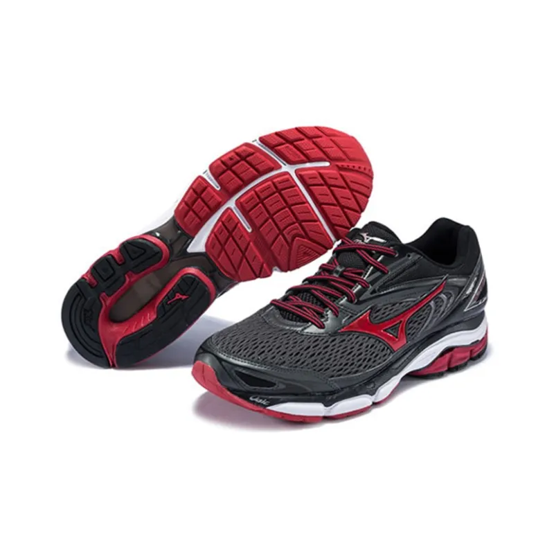 Mizuno Wave Inspire 13 Grey/Black Red-4