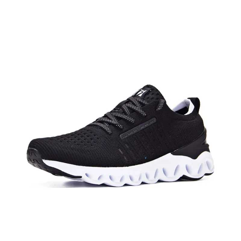 361° Cushioning Low Top Running Shoes Women's Black White-1