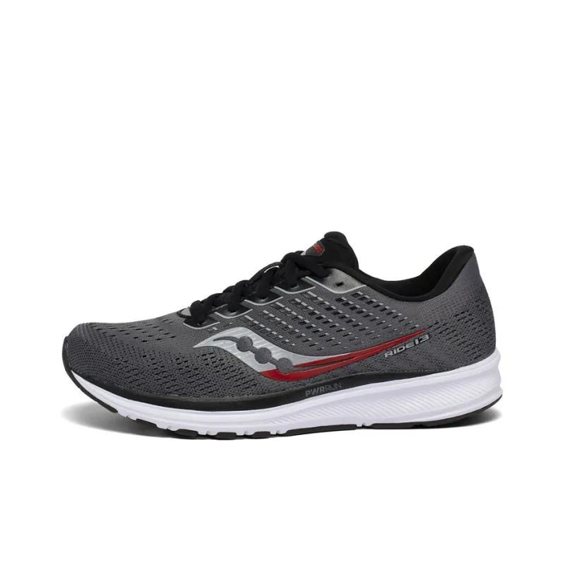 Saucony Ride 13 Low Top Running Shoes Men's Charcoal Black-0