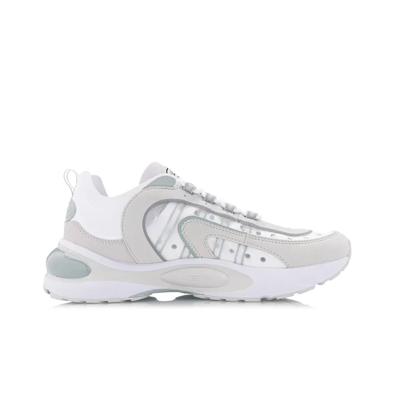LiNing Shock Absorbers With Slip Resistant And Abrasion Resistant Properties Low Top Running Shoes Women's Gray-1