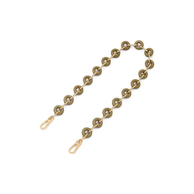 LOEWE Resin Shoulder Strap Bag Straps Women's Clay Green/Gold-0