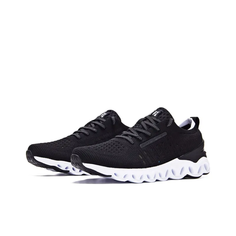 361° Cushioning Low Top Running Shoes Women's Black White-2