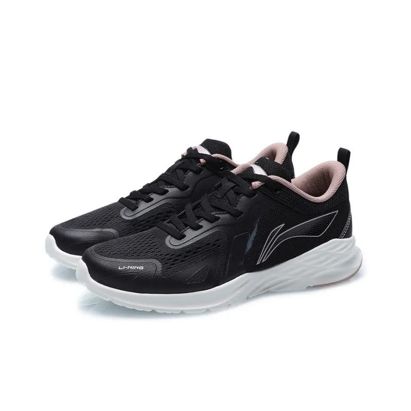 LiNing Durable Cushioning Low Top Running Shoes Women's Black-2