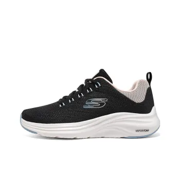 Skechers Vapor Foam Cloud Trace Cushioning Breathable Mid Top Casual Shoes Women's Black White