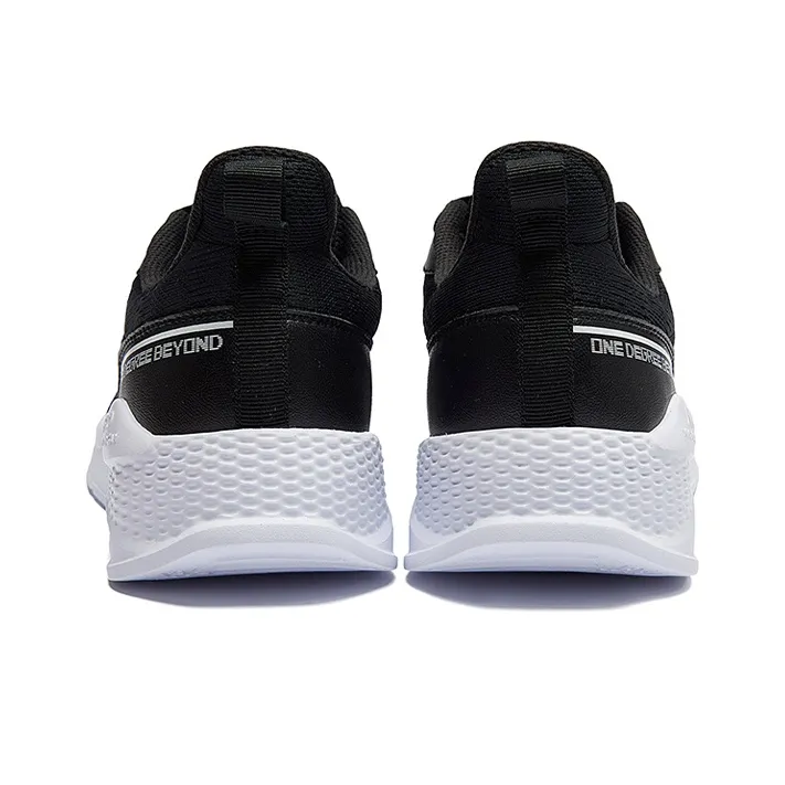 361° NFO Breathable Low Top Running Shoes Men's Black White-2