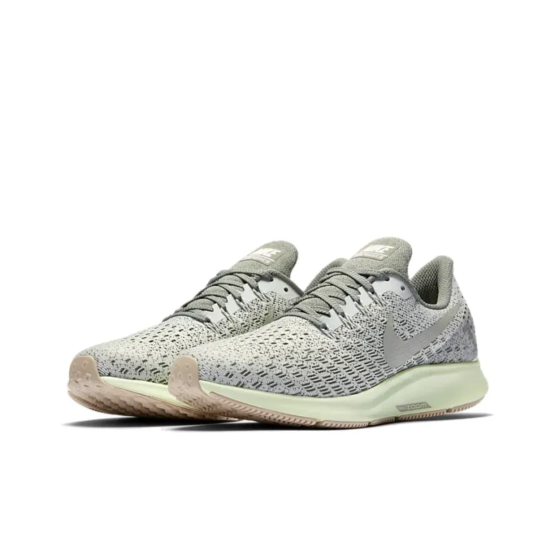 Nike Pegasus 35 Slip-Resistant Low-Top Running Shoes Women's Silver Light Green-2