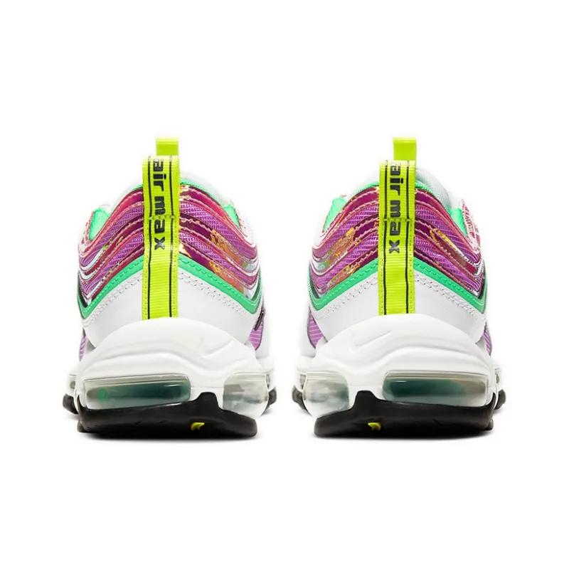 Nike Air Max 97 White Electro Green Fuchsia Glow Women's-3