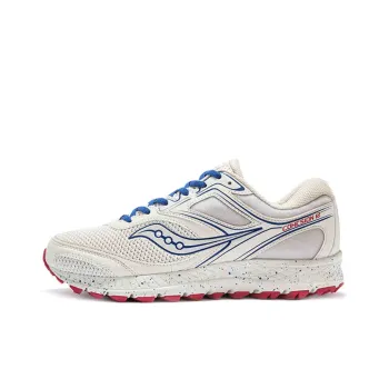 Saucony Cohesion 12 Anti Slip And Wear Resistant Lightweight Low Top Trail Running Running Shoes Men's Beige White Blue
