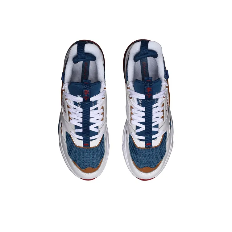LiNing 001 Running Shoes Men Low Top White/Blue/Red-3