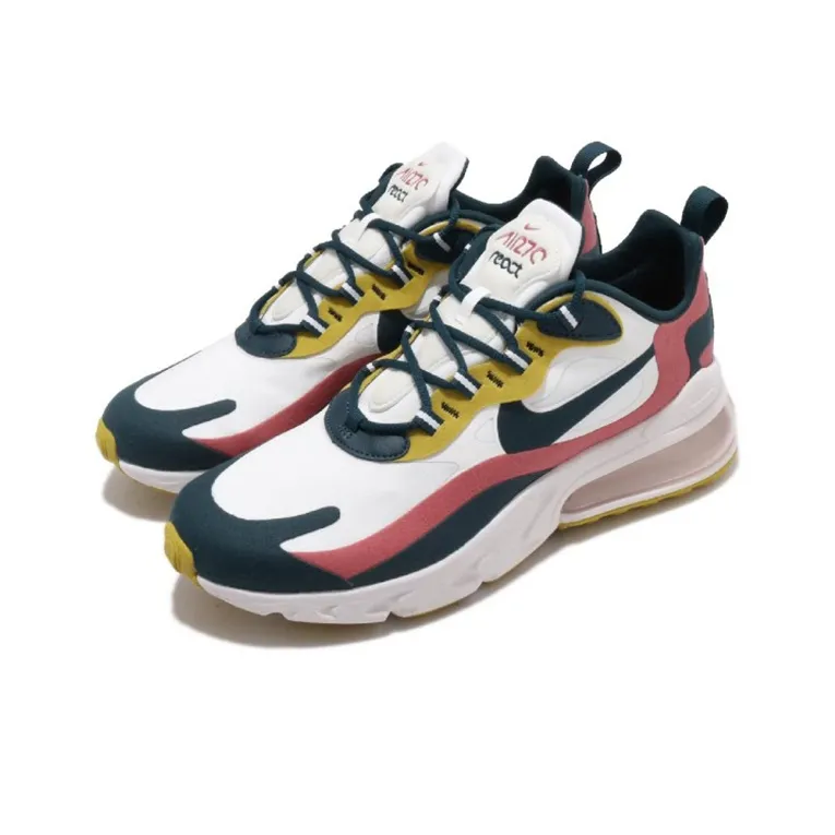 Nike Air Max 270 React White Turquoise Yellow-2