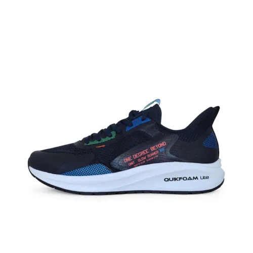 361° Yu Yi Rainy Q Cube Low Top Running Shoes Men's Black Blue Shadow