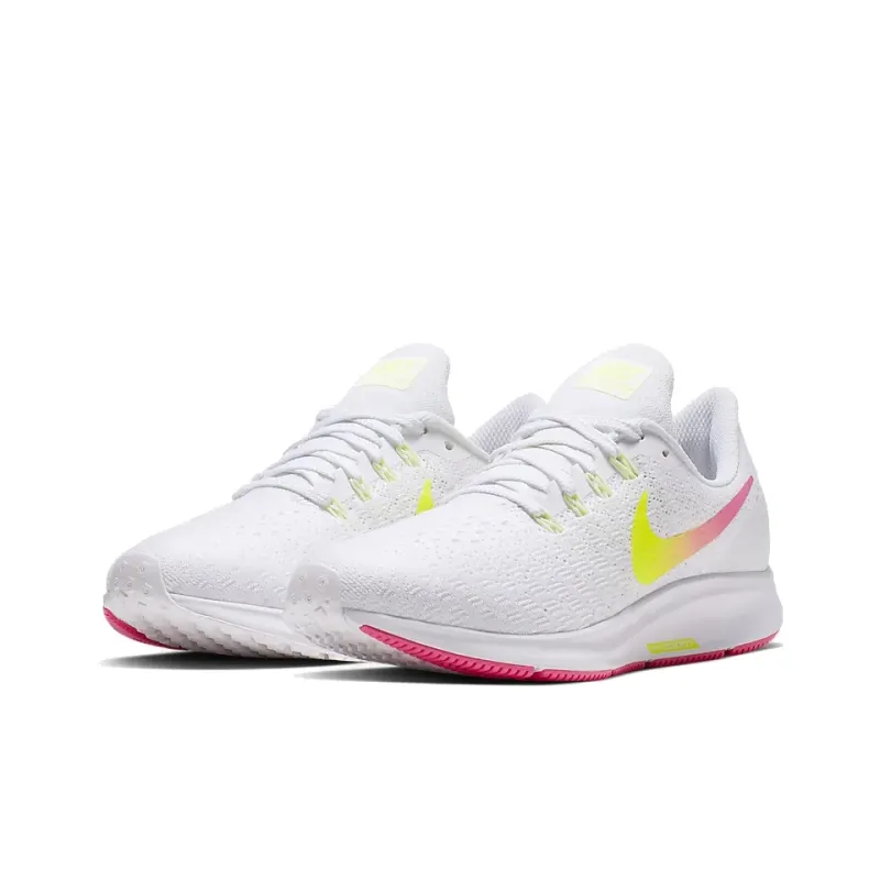 Nike Air Zoom Pegasus 35 'White Neon Pink Yellow' Women's-2
