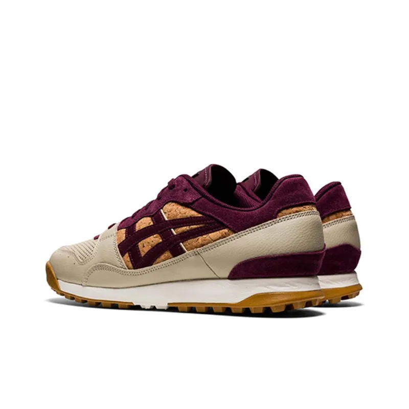 Onitsuka Tiger Horizonia Anti Slip And Wear Resistant Breathable Low Top Running Shoes Unisex Gray Red-2