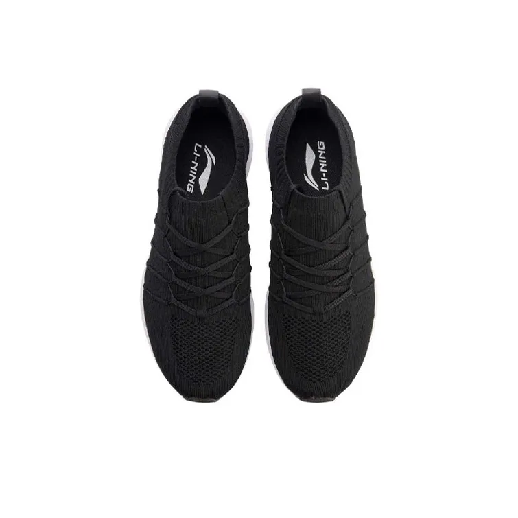 LiNing Speed Star Cushioning, Breathable, Lightweight Low Top Running Shoes Unisex Black White-3