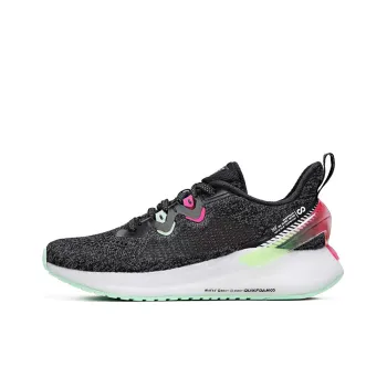 361° Q Bounce Ultra Bright Eyes Breathable Low Top Running Shoes Women's Black Pink