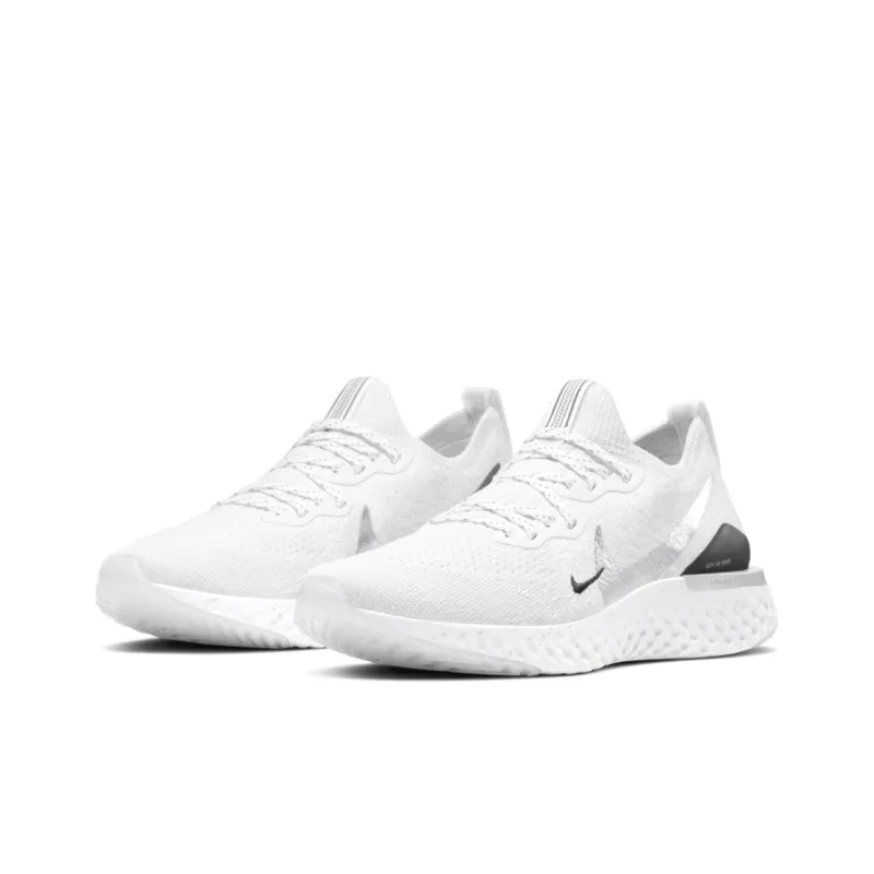 Nike Epic React Flyknit 2 'White Metallic Silver' Women's-1