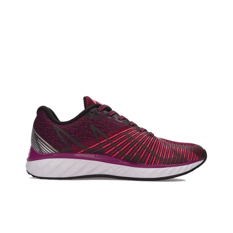 LiNing Cloud 4 Flame Reflective Low Top Running Shoes Women's Red Black-1