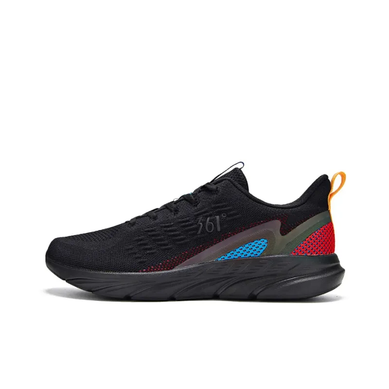 361° Running Shoes Men Low Top Black/Blue/Red-0