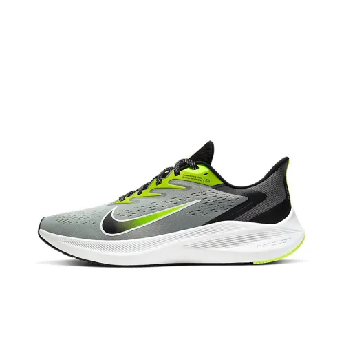 Nike Zoom Winflo 7 Running Shoes Men Low-Top Black/Gray/Green