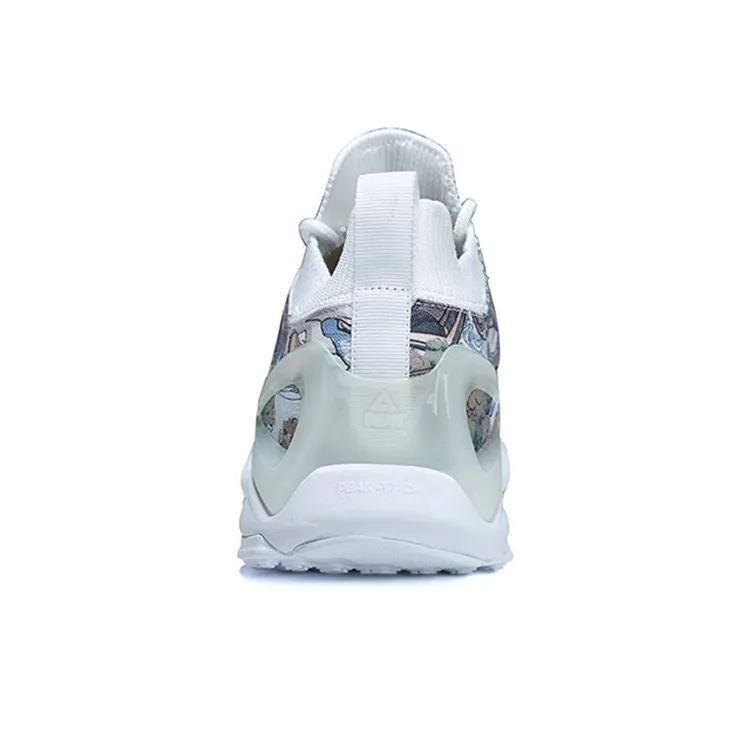 PEAK Durable Breathable Low Top Running Shoes Men's White-3
