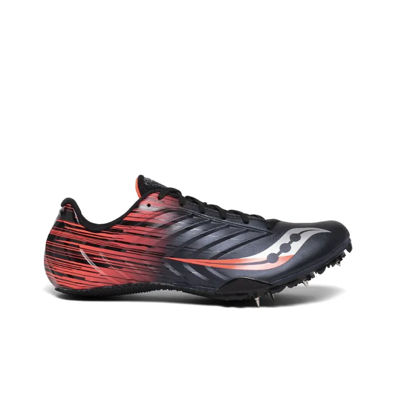 Saucony Spitfire 5 Cushioning Lightweight Wear Resistant Slip Resistant Low Top Running Shoes Men's Black Red-1