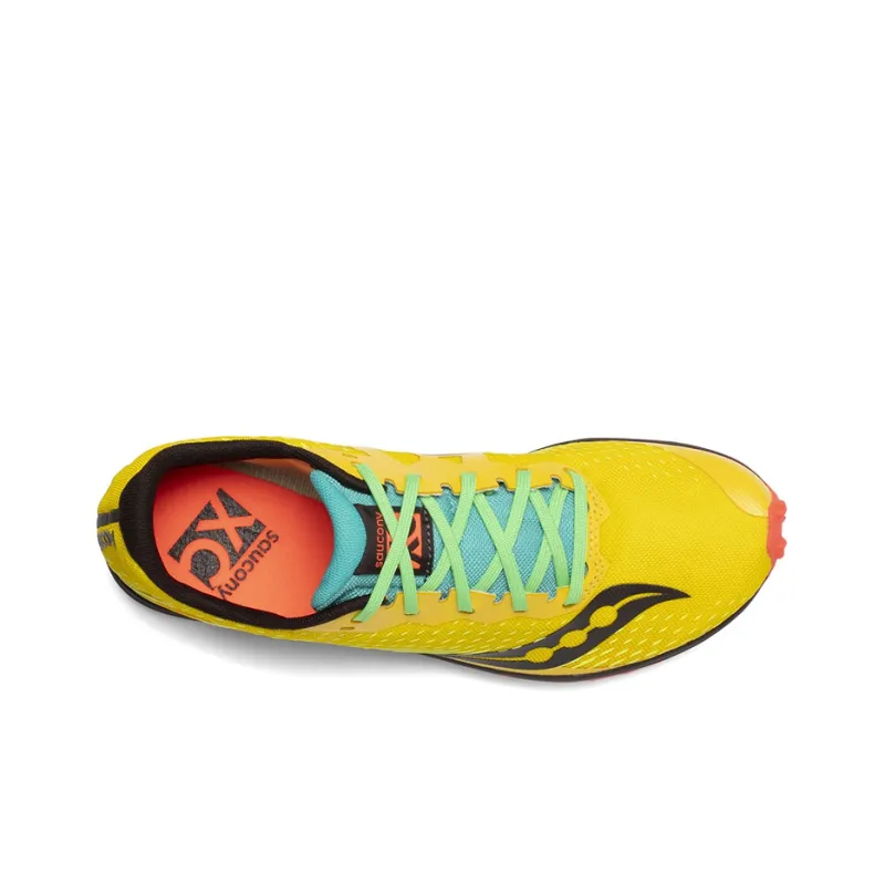 Saucony Cushioned Slip-Resistant Lightweight Low-Top Running Shoes Women's Yellow Black Long Stud-3