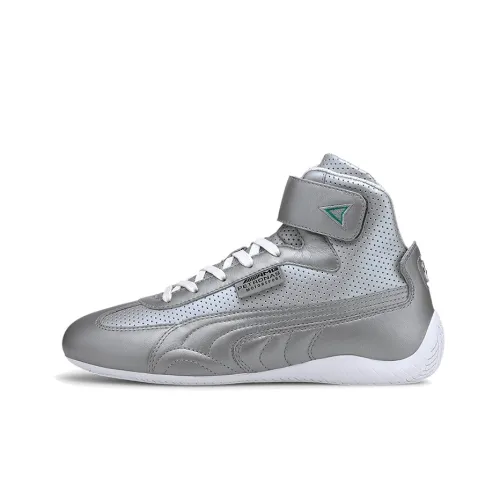 PUMA Mercedes Amg Running Shoes Men Mid-Top White/Silver/Green