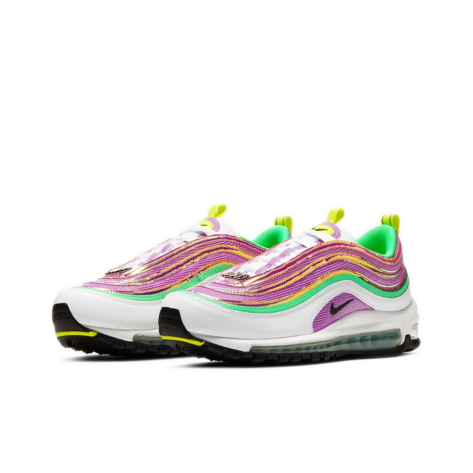 Nike Air Max 97 White Electro Green Fuchsia Glow Women s POIZON