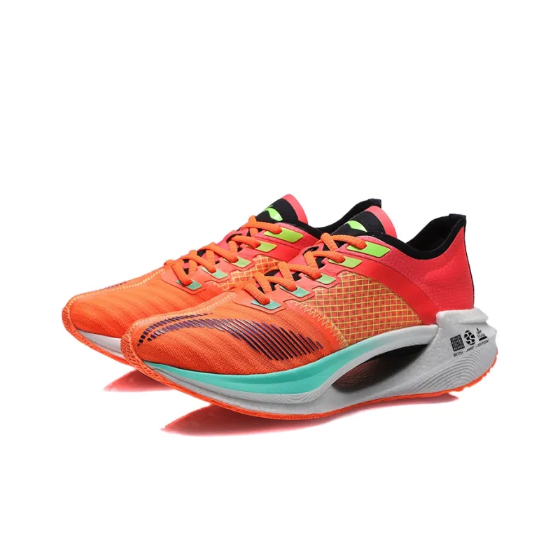 LINING Jueying Essential Running Shoes Men Low Top Fluorescent Glaze Orange-2