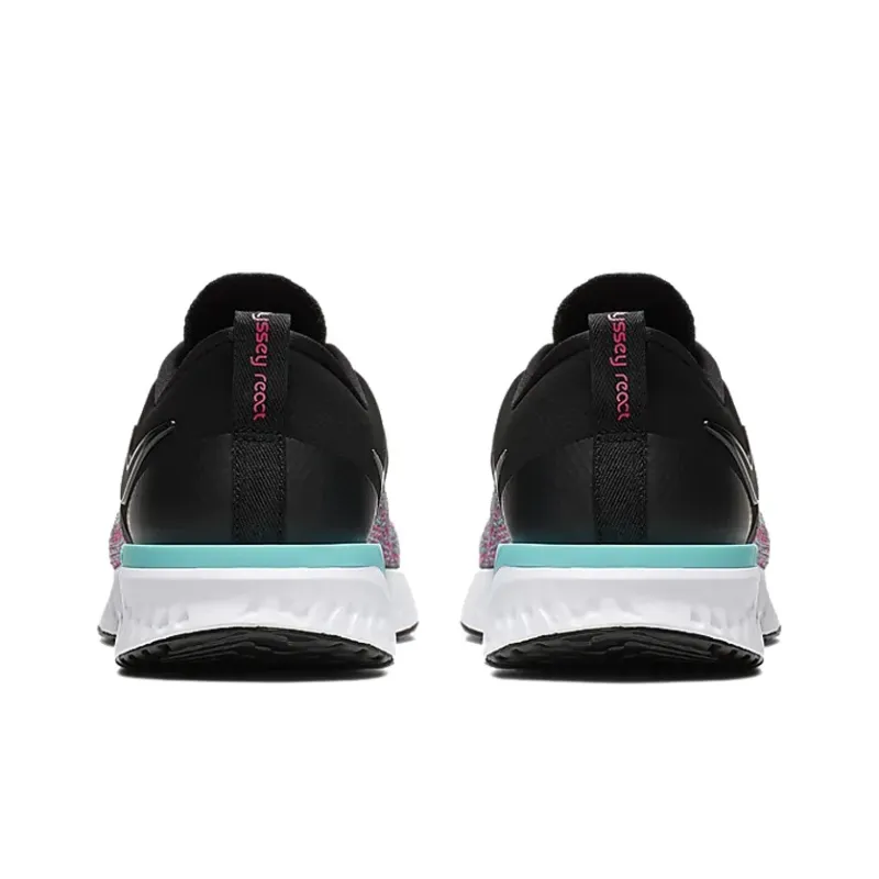 Nike Odyssey React 2 Flyknit Black Hyper Jade Ember Glow Women's-3