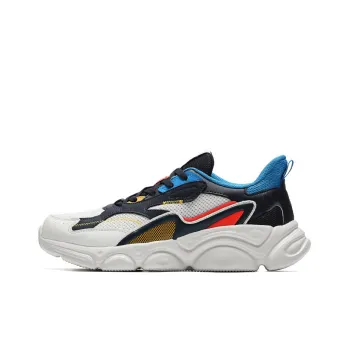 361° Cushioning Breathable Lightweight Low Top Running Shoes Men's White Blue