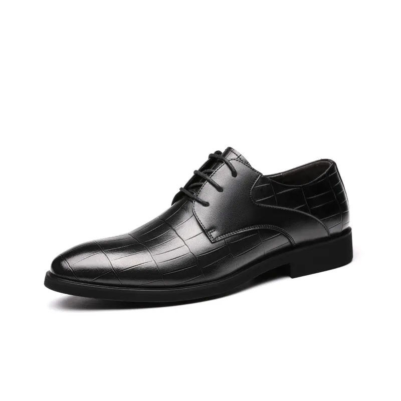 CHINT Dress Shoes Men Low Top Black-1