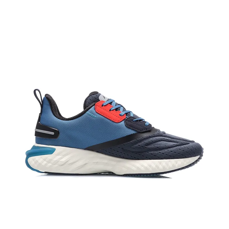 LiNing Cloud 5 V Shield Cushioning Anti Slip And Wear Resistant Low Top Running Shoes Blue Gray-1