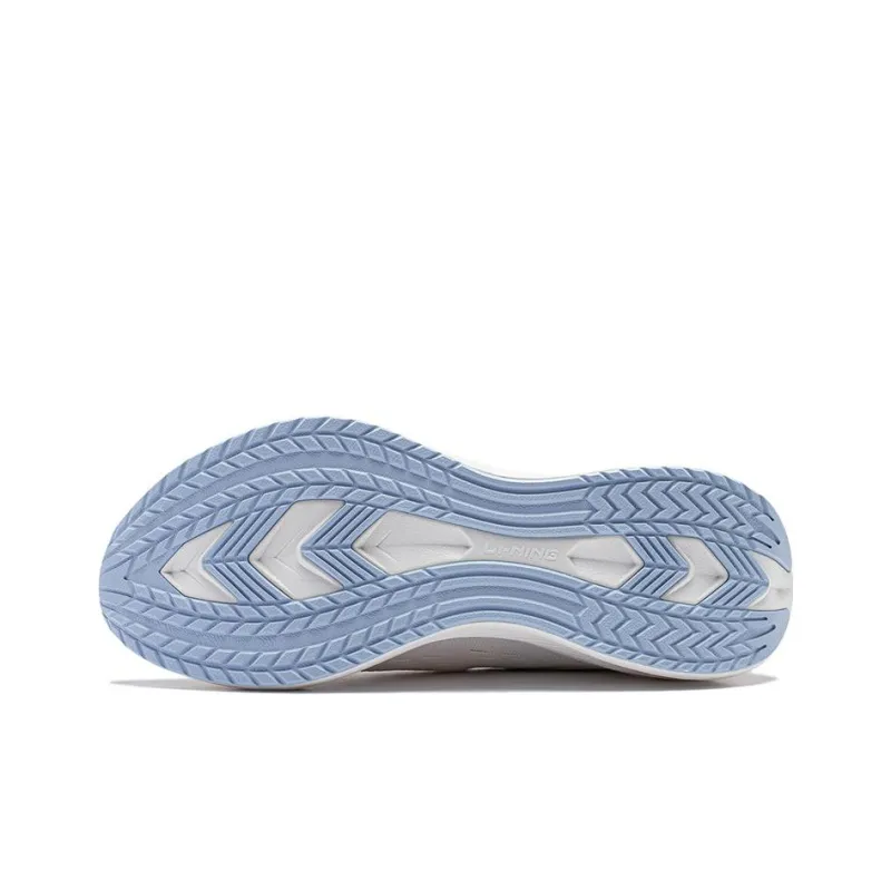 LiNing Wave V2 Cushioning, Slip Resistant, Abrasion Resistant, Rebound Low Top Running Shoes Women's Mist White-4