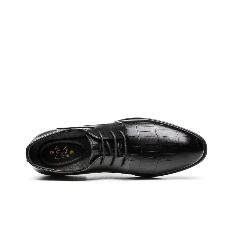 CHINT Dress Shoes Men Low Top Black-2