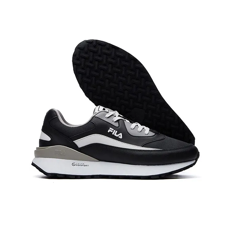 FILA Jogger Low Top Running Shoes Men's Black Gray-5