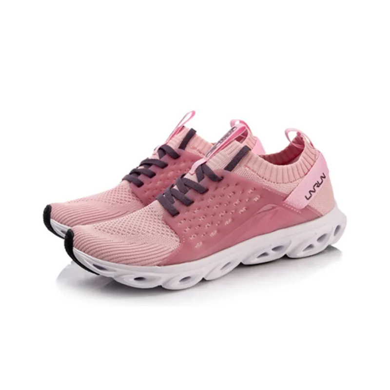 LiNing Li Ning Arc Cushioned Anti Slip Wear Resistant Breathable Lightweight Low Top Running Shoes Women's Pink-2