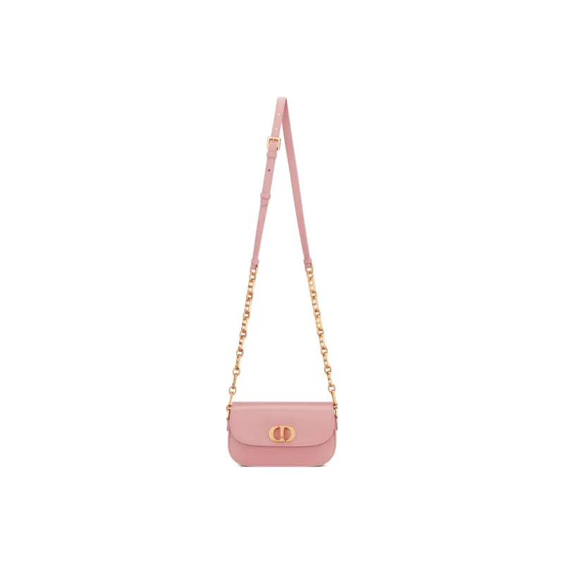 DIOR 30 Montaigne Smooth Cow Leather Shoulder Bag, Crossbody Bag Small Size Women's Vintage Pink-1