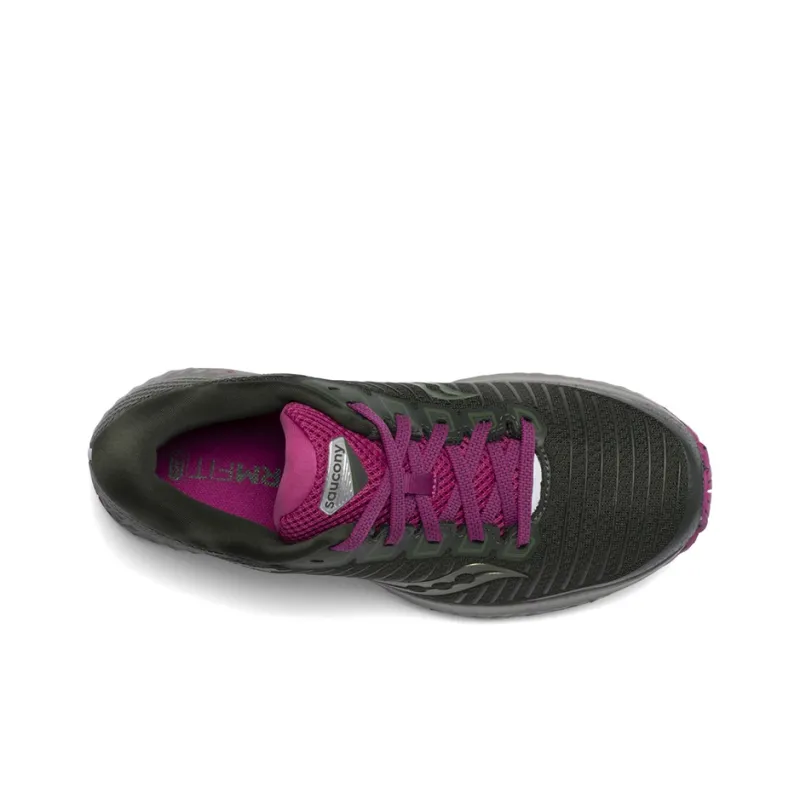 Saucony Guide 13 Cushioned Slip-Resistant Support Lightweight Low-Top Running Shoes Women's Black Purple-3