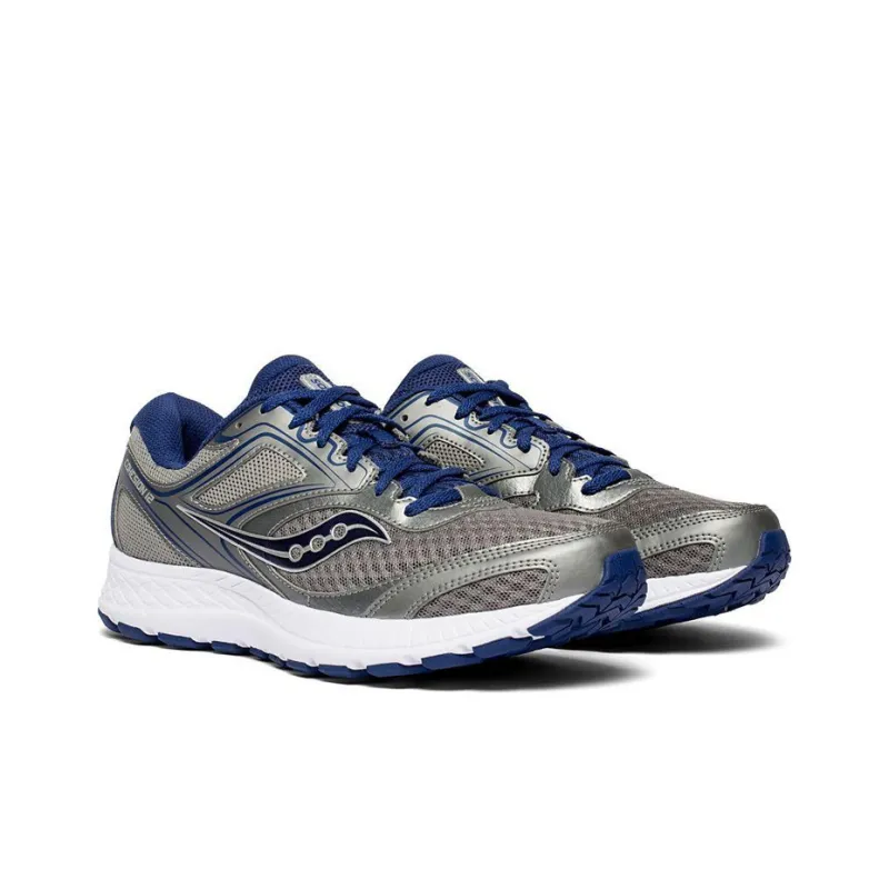 Saucony Cohesion 12 Cushioning Lightweight Low-Top Running Shoes Men's Blue Gray-3