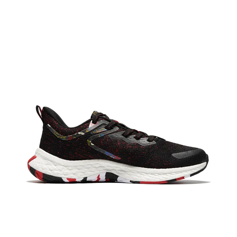 XTEP Low Top Running Shoes Men's Black Red-1
