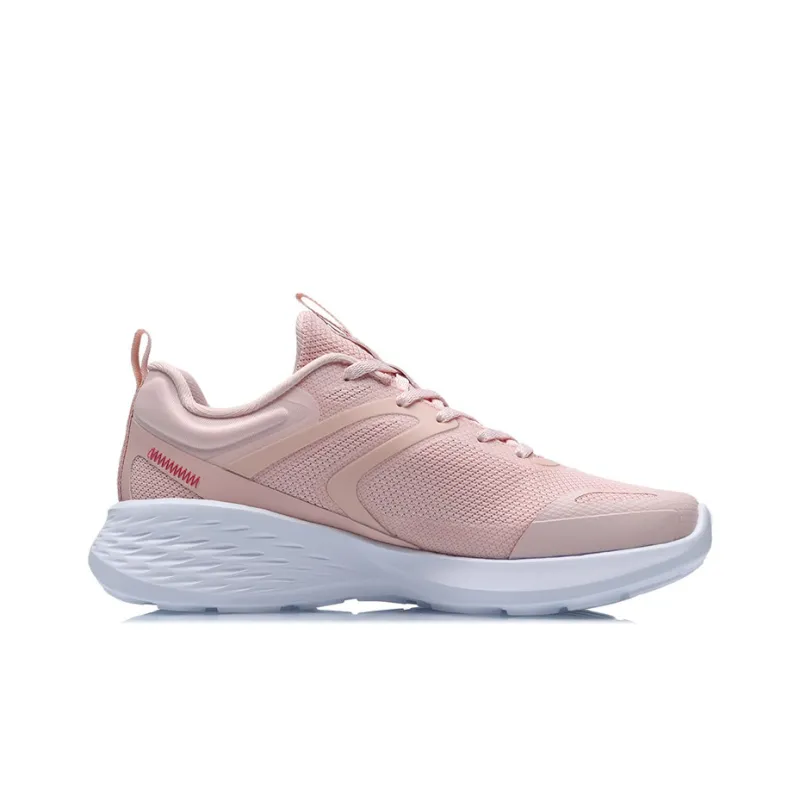 LiNing Lightweight Cushioning Low Top Running Shoes Women's Peach Orange Pink-1