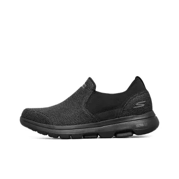 Skechers Go Walk 5 Cushioning Anti-Slip Wear-Resistant Breathability Low-Top Running Shoes Men's Carbon Gray Black