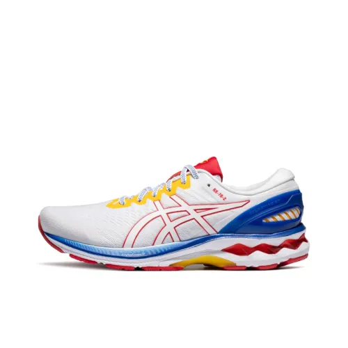 Asics Gel-Kayano 27 Running Shoes Men Low-Top White/Blue/Red