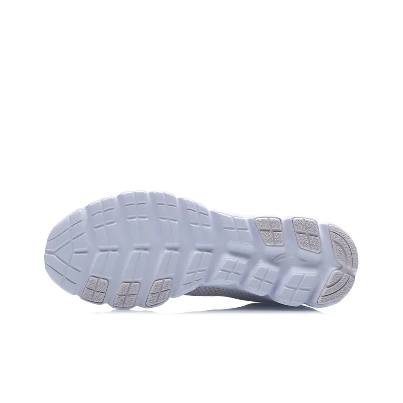 LiNing Cushioning And Breathable Low Top Running Shoes Women's Light Gray Purple-4